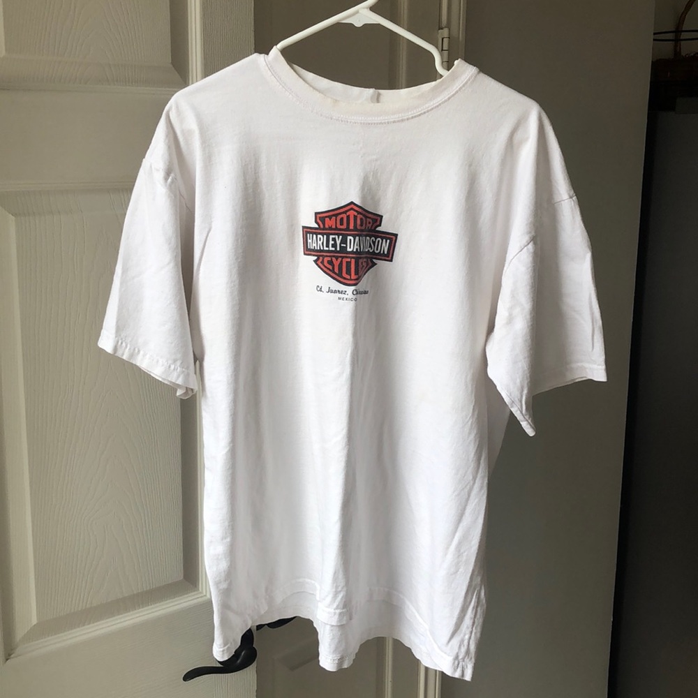Harley Davidson Vintage Thrift Oversized Large Mexico Tee Shirt